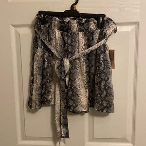 Snake print shorts